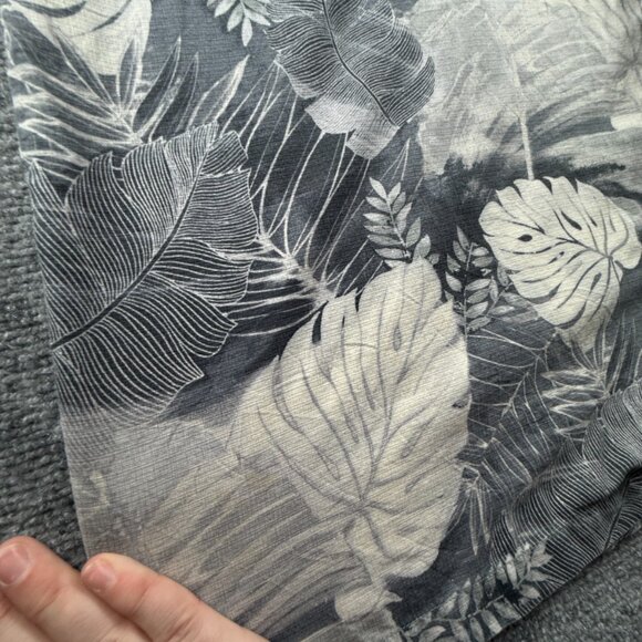 Tommy Bahama 3XL Silk Polyester Short Sleeve Floral Gray Vacation Mens Beach - Picture 13 of 16